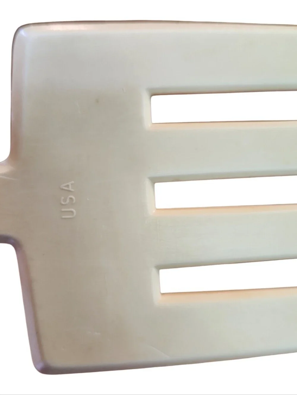 vintage Ekco 3 slots Spatula Nylon Plastic Handle USA 13x3 Flipper Turner Retro